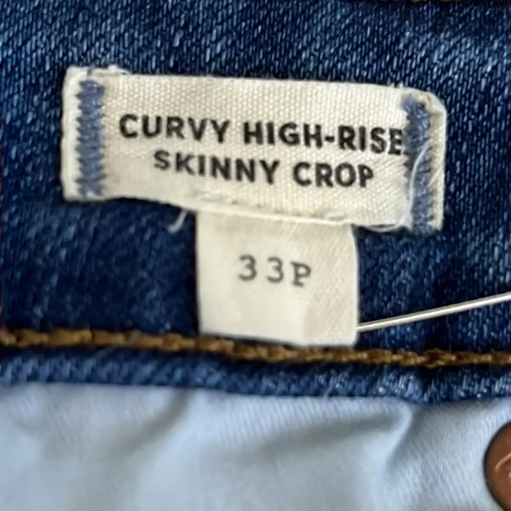 Madewell Curvy High Rise Skinny Crop Jeans Medium Wash - Size 33P_7
